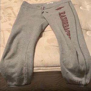 SOFFE Razorback mid-line sweatpants.